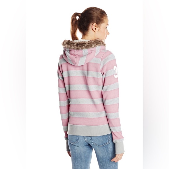 US Polo Assn. Junior's Striped Fleece Hoodie - Picture 2 of 11